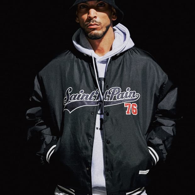 saintpain 세인트페인 바시티 누빔 점퍼 자켓 과잠 야구