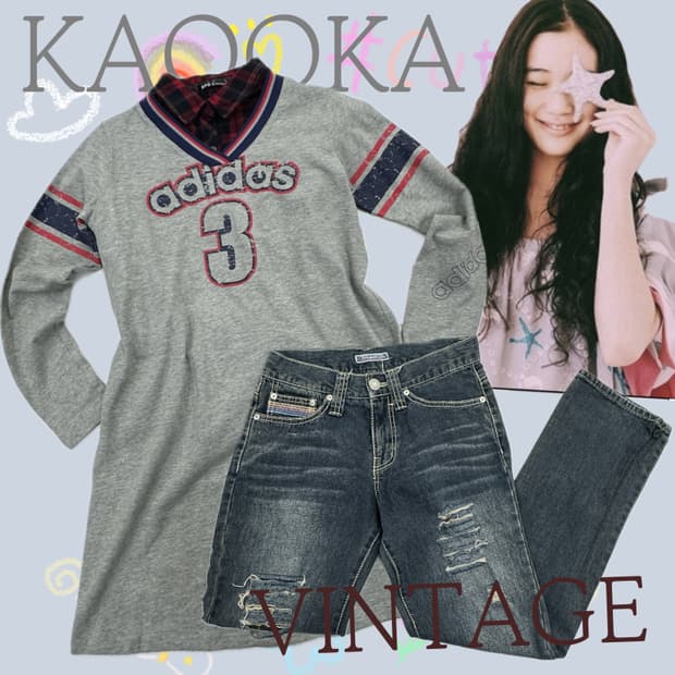 ⭐️하구미의 괴짜룩 코디세트⭐️ 재팬 아디다스 원피스 셔츠 데님 y2k 