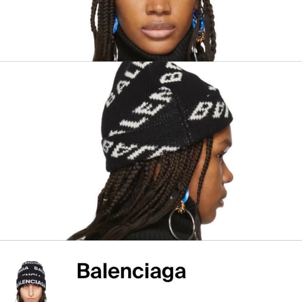 Balenciaga Logo Beanie Hat