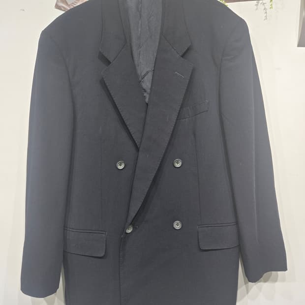 이세이미야케 블랙 더블 버튼 블레이저 자켓