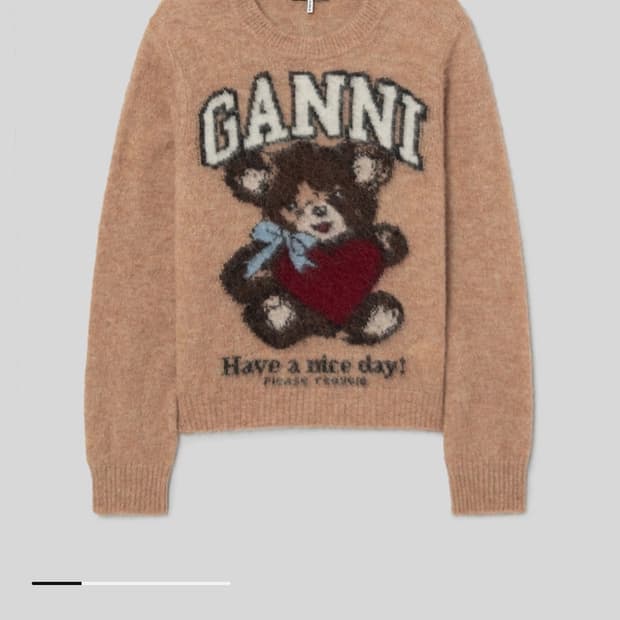 가니 알파카 브러쉬드 곰돌이 니트 신시아 니트 구해요