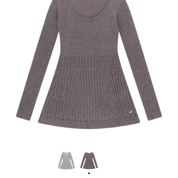 코이세이오 소프트 벨 니트 퍼플그레이 soft bell knit