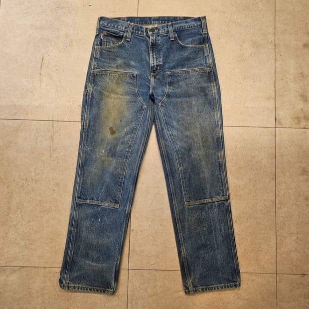 칼하트 FR 더블니 데님팬츠 36x34