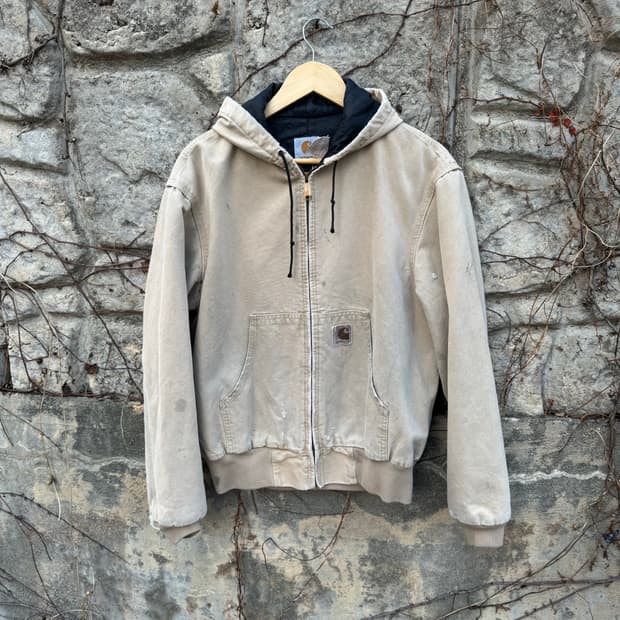 90s 칼하트 빈티지 jq295 하드페이딩 덕 액티브 워크 자켓 m
