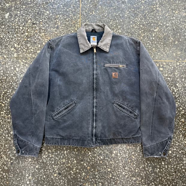 00s USA 칼하트 J97 PTL 구형 샌드스톤 디트로이트 자켓 L-T