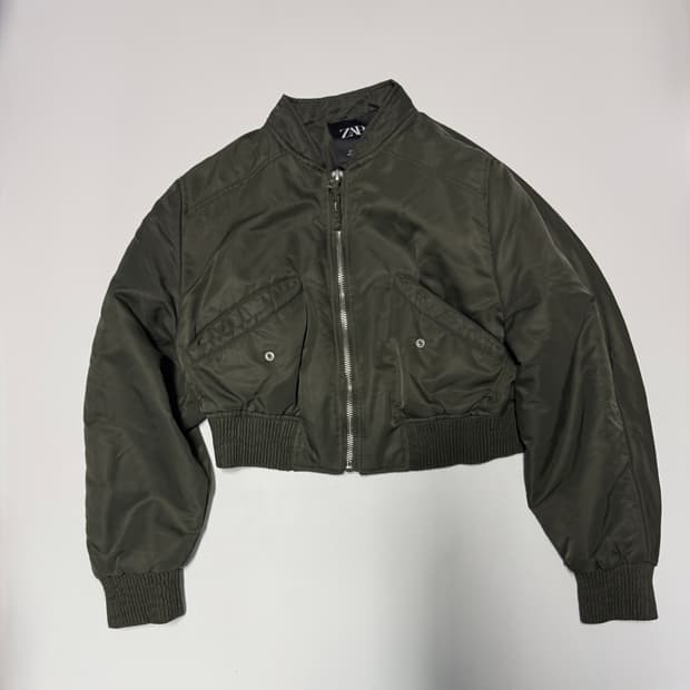 여성 자라 ZaRa 크롭 MA-1 봄버 점퍼 자켓
