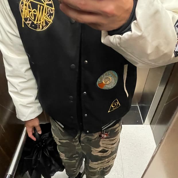 스투시 드리스반노튼 바시티자켓 빈티지