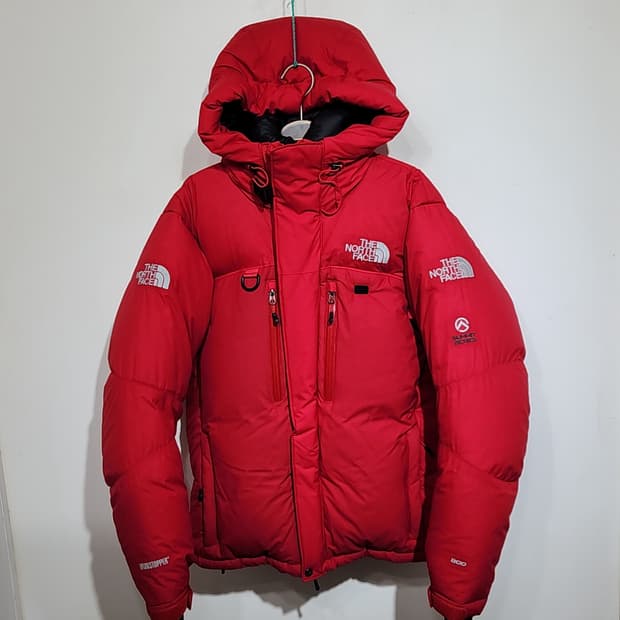(M) 노스페이스 히말라야 패딩점퍼 빨강 거위털 800 구스다운 자켓 