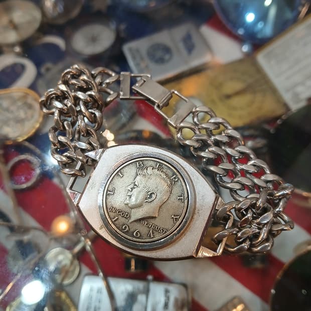 빈티지 케네디 리버티 코인 팔찌