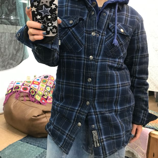 디키즈 패디드 체크 셔츠 점퍼 