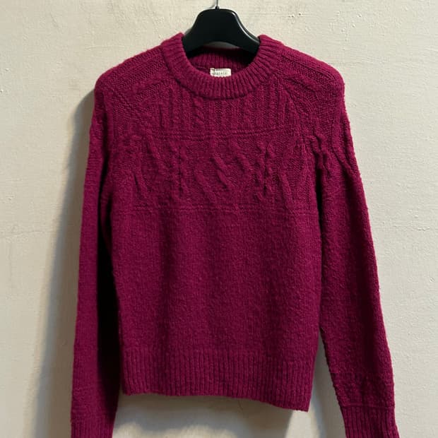 코텔로 케이블 울 블렌딩 니트 풀오버