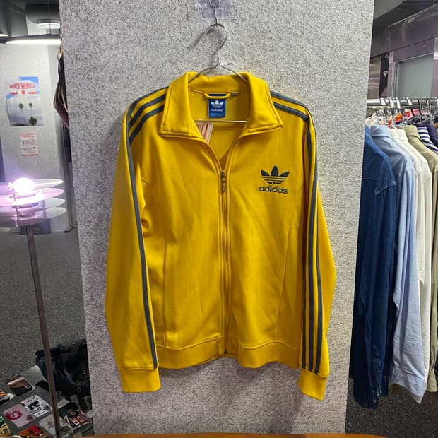 00s 아디다스 옐로우 배색 트랙탑 져지