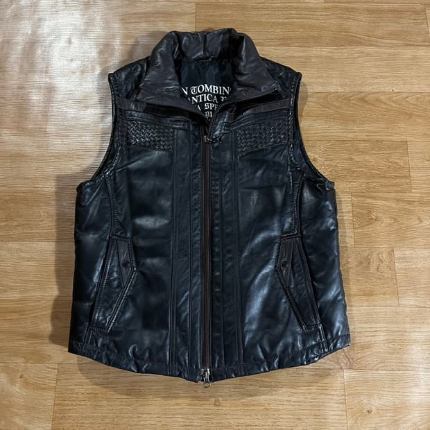 [100] 바라시 밀라노 구스 레더 베스트