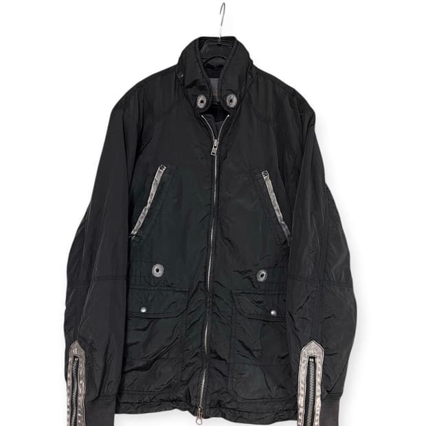 디젤 블랙 나일론 투웨이 자켓