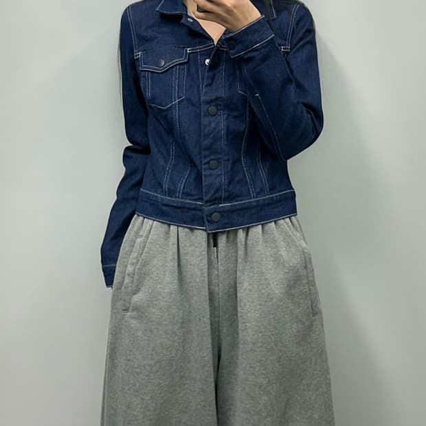 캘빈클라인 인디고 스티치 데님 자켓