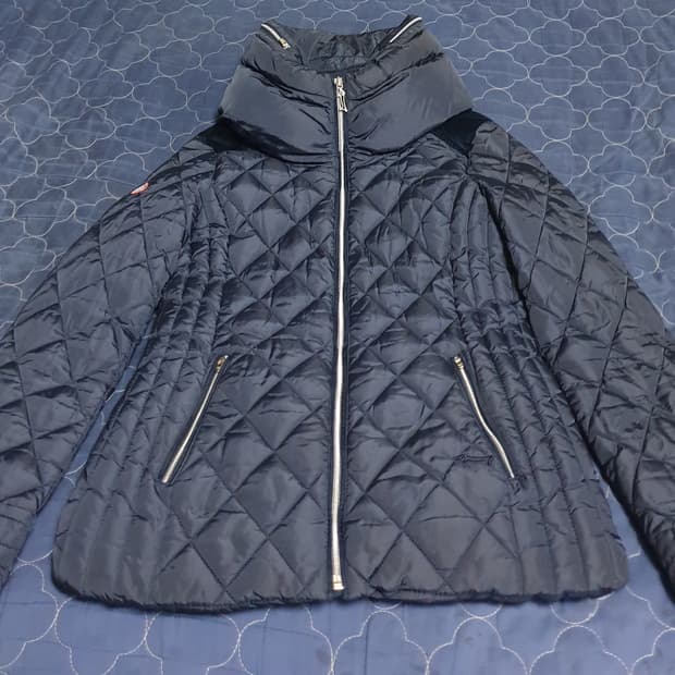 루이까스텔 우먼 안감기모 하이넥 경량패딩 네이비 (S)