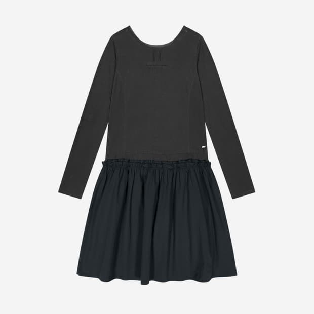 코이세이오 투웨이 셔링 원피스 블루차콜