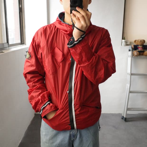 90s 스톤아일랜드 리버시블 후디드 자켓