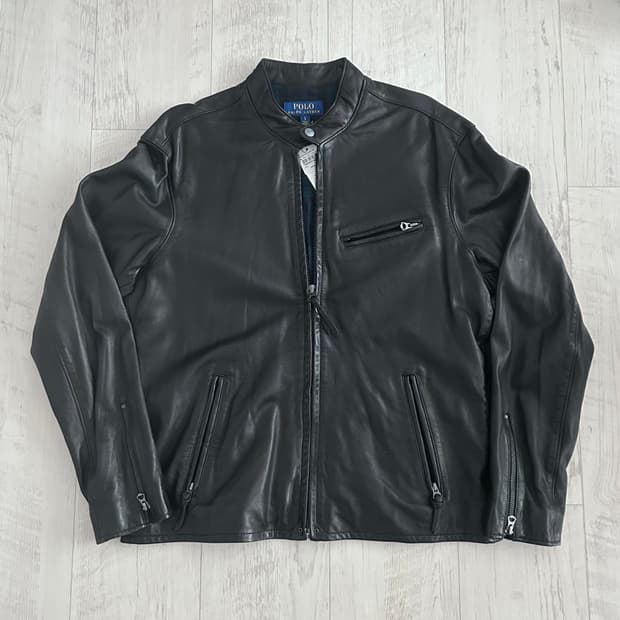 폴로 랄프로렌 카페 레이서 램스킨 레더 자켓 L 