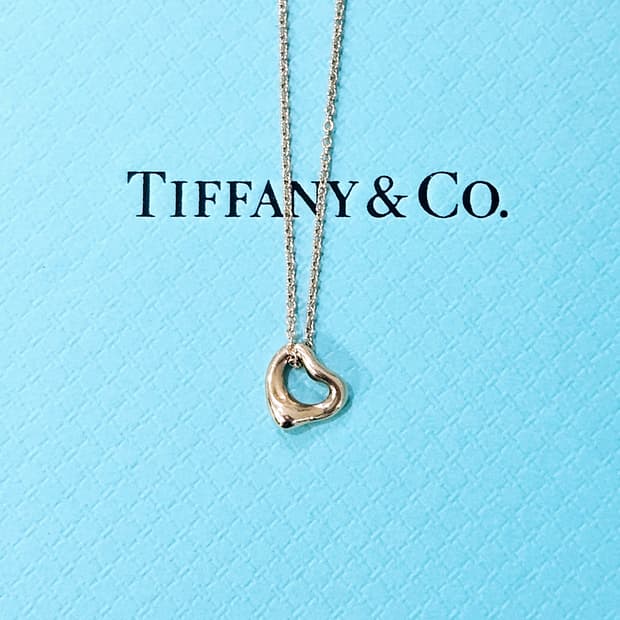 티파니앤코 오픈하트 목걸이 18k 로즈골드 7mm [정품/풀구성]