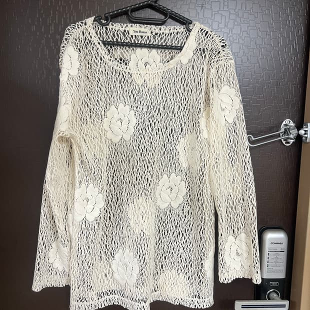 빈티디 레이스 시스루 긴팔 티셔츠