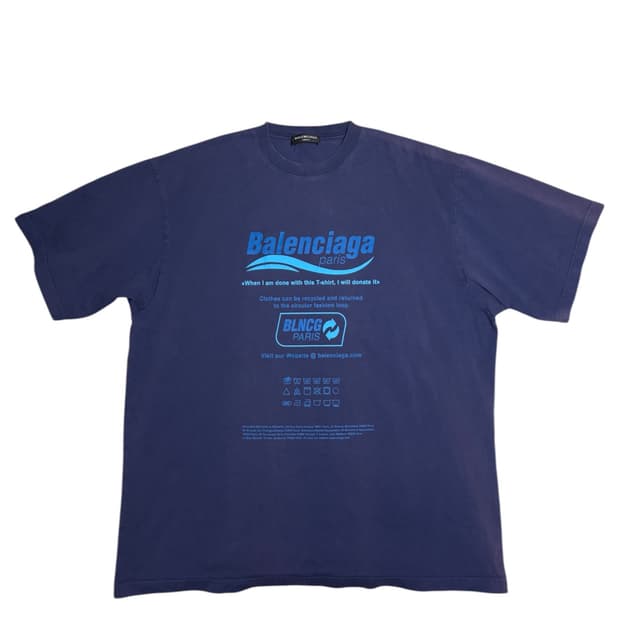 [정품] 발렌시아가 드라이 클리닝 박시 티셔츠 S