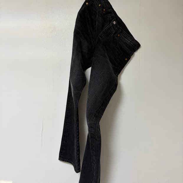 슬림 부트 디스트레스트 셀비지