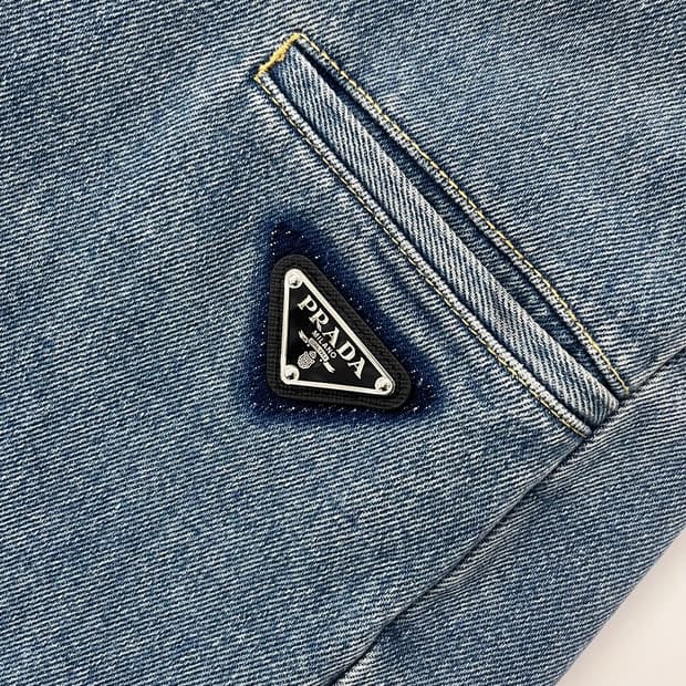 프라다 삼각로고 데님 반바지 [48사이즈][새상품]