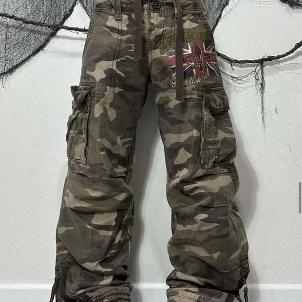 Ask 에스크 y2k 카모 카고팬츠