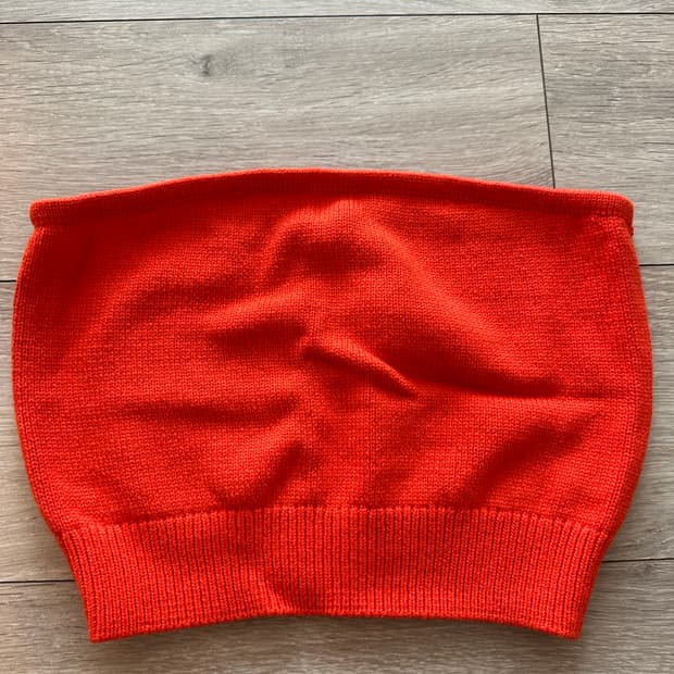 Reformation 리포메이션 엘리사 코튼 니트 튜브탑 레드 S