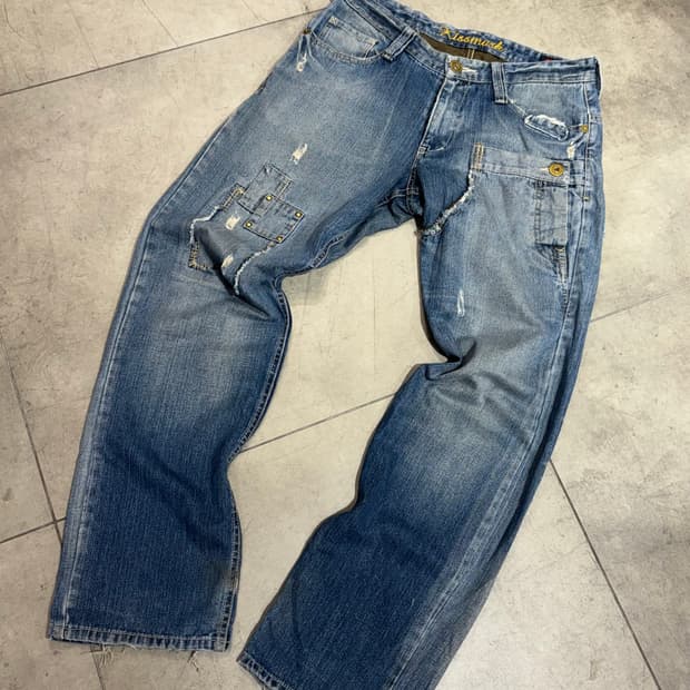 Kissmark 데미지 워싱 데님 팬츠 바지