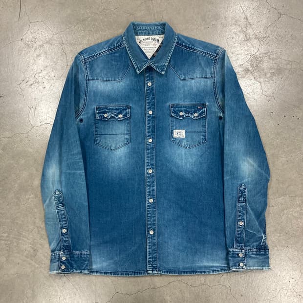 타미힐피거 데님 웨스턴 셔츠