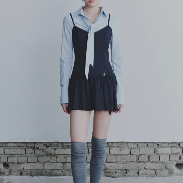 페인오어플레져 비앙카 드레스 차콜 BIANCA DRESS