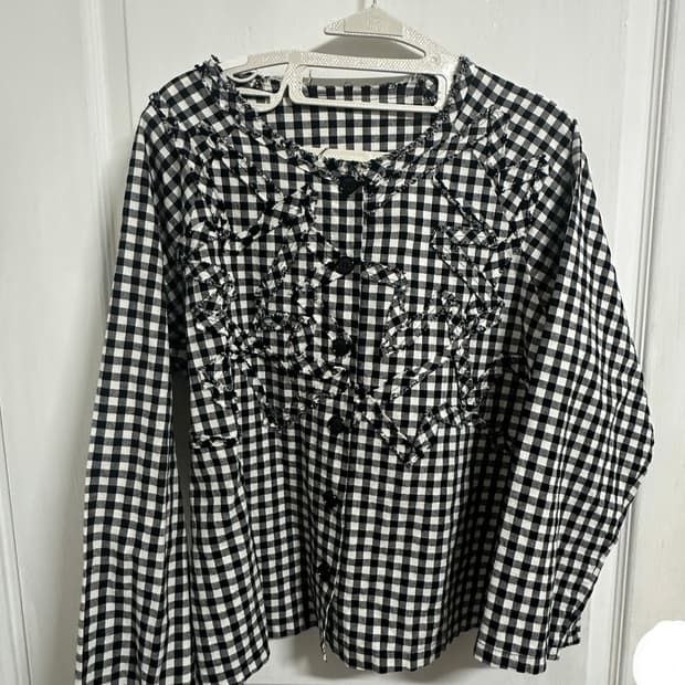 깅엄체크 모리걸 도쿄걸 셔츠자켓