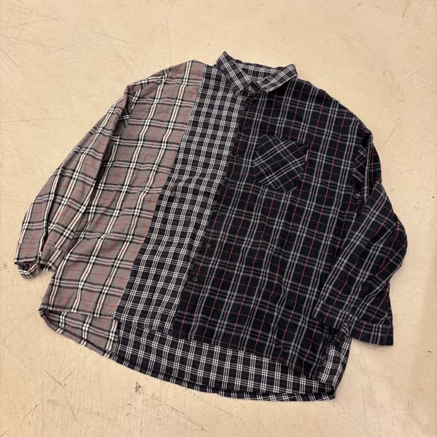 아조바이아조 패치워크 셔츠