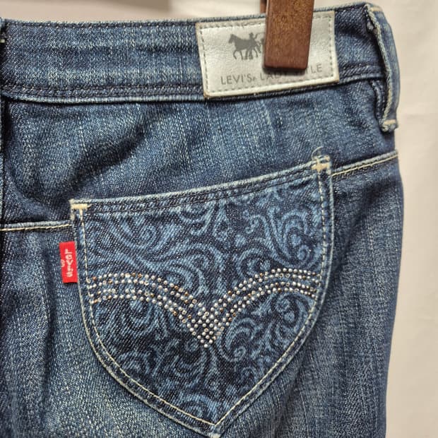 리바이스 y2k 큐빅 슬림부츠컷 데님