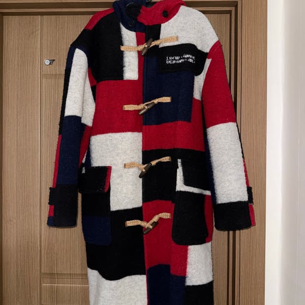 아임낫어휴먼비잉 패치워크 더플코트 