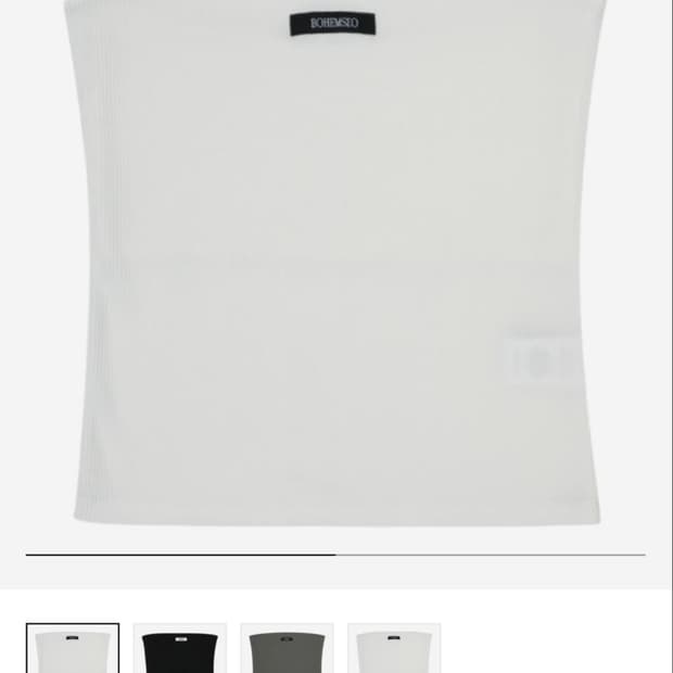 보헴서 튜브탑 (화이트,os)