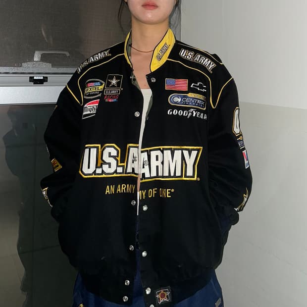 Jeff Hamilton military raycing jacket