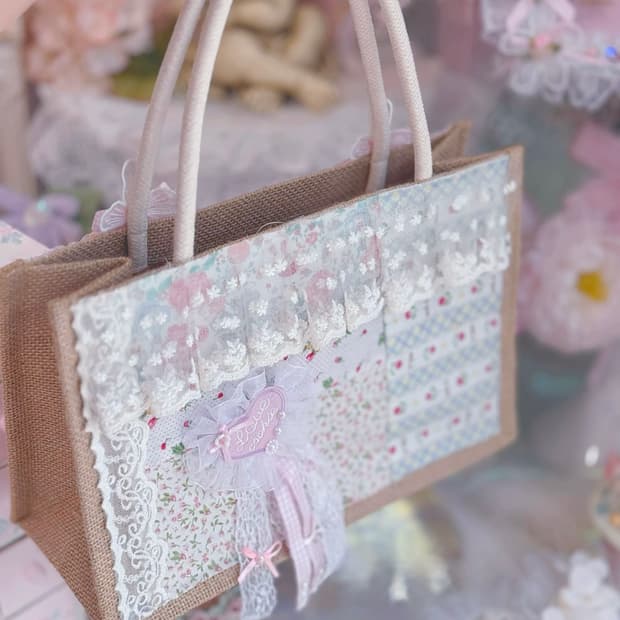 핸드메이드 패치워크 토트백