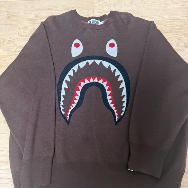 Bape 샤크니트 브라운