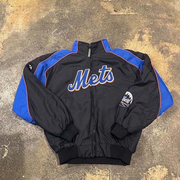 빈티지 00s 마제스틱 뉴욕 메츠 베이스볼 자켓
