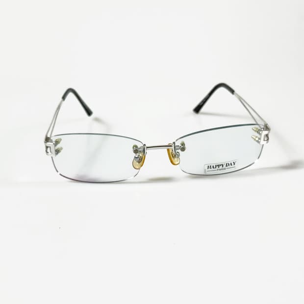 HAPPY DAY PARIS 무테 스퀘어 실버 메탈 빈티지 안경