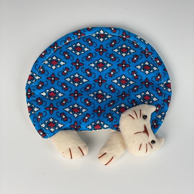 고양이 봉제 티코스터 컵받침