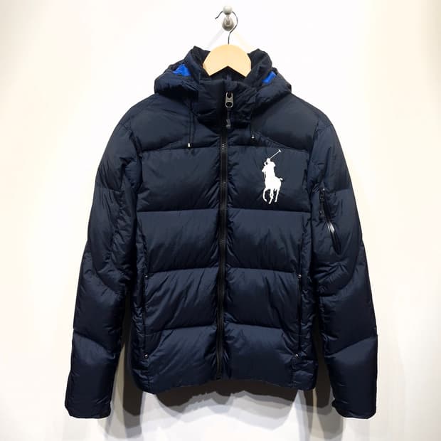 폴로랄프로렌 빅포니 덕다운 후드 패딩 점퍼 네이비