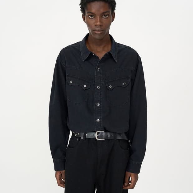 인사일런스 웨스턴데님셔츠 M