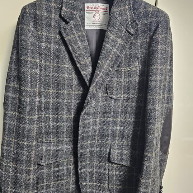 빈폴 해리드트위드 체크자켓 애쉬색상  L사이즈 민트급