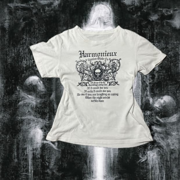 Punk skull lettering shirt