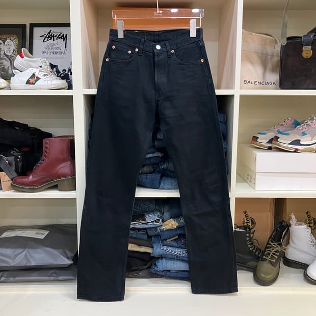 90’s 리바이스 501 블랙 데님 팬츠 28