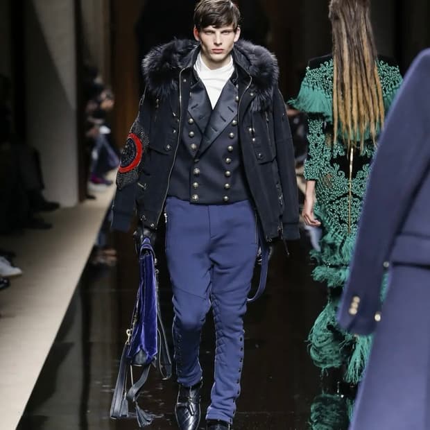 발망 16Fw 퍼 트림 밀리터리 파카 코트
